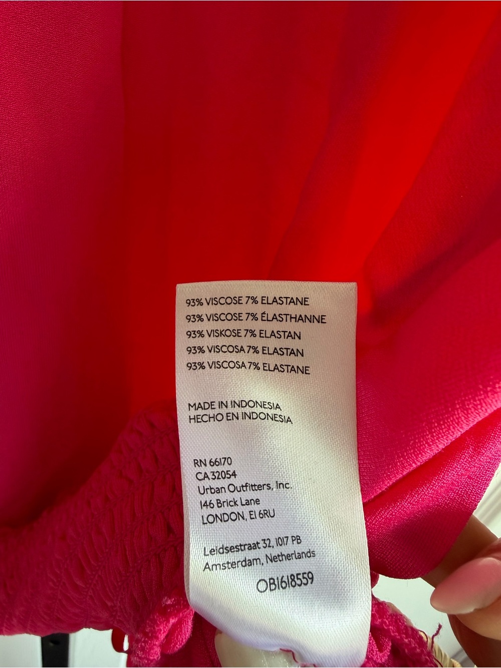 Anthropologie Tie-Neck Sleeves Blouse 
Fuchsia Pink Women’s Size: S - Picture 7 of 9